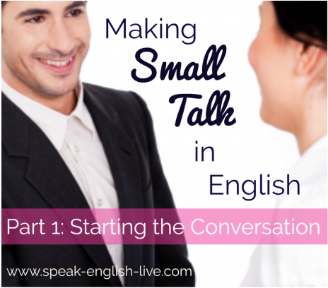 Making Small Talk in English. Part 1 of 3. Read on for the whole series and helpful questions to use. More study tips and a free pronunciation course here: www.calmenglish.com/join