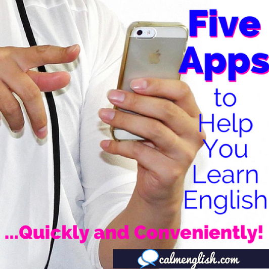 5 Apps for Learning English - learn on your break, at lunchtime, or while waiting in line at the bank! Get more English study tips and articles like these to your inbox + a free English pronunciation course here: www.calmenglish.com/join